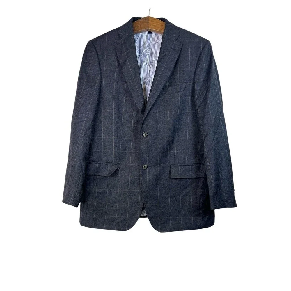 ANGELO NARDELLI Mens Sport Blazer Coat Jacket Blue Wool Size 54
